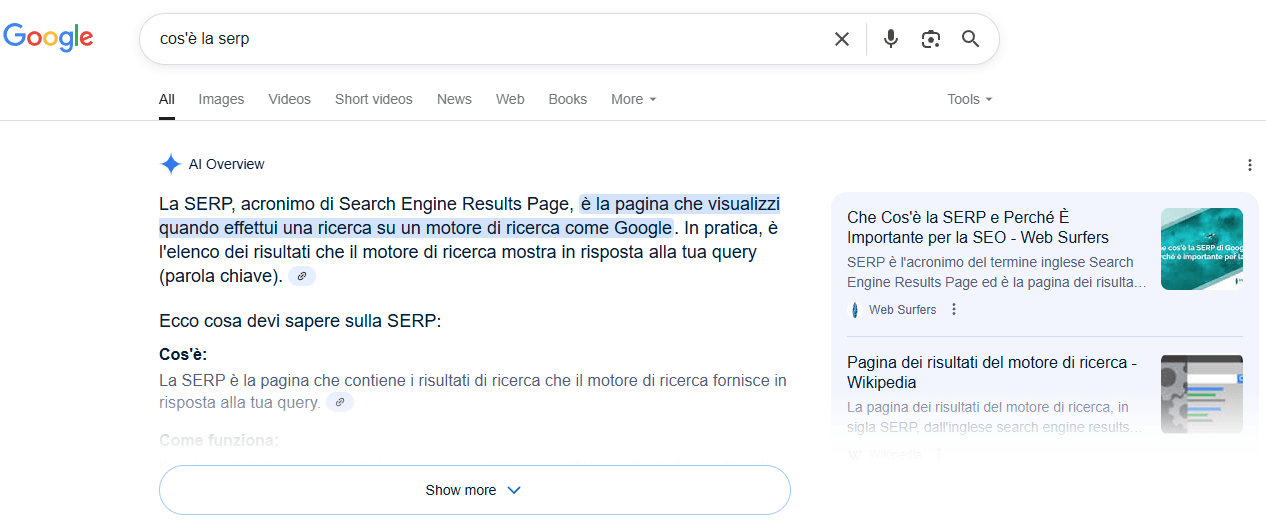 anteprima AI overview google 1